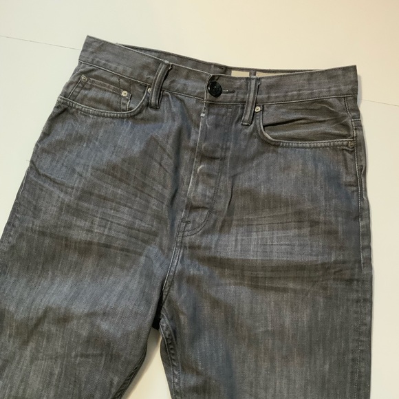 Allsaints Spitalfields Quarry Split Gray Button Fly Tapered Denim Jeans - Picture 4 of 12